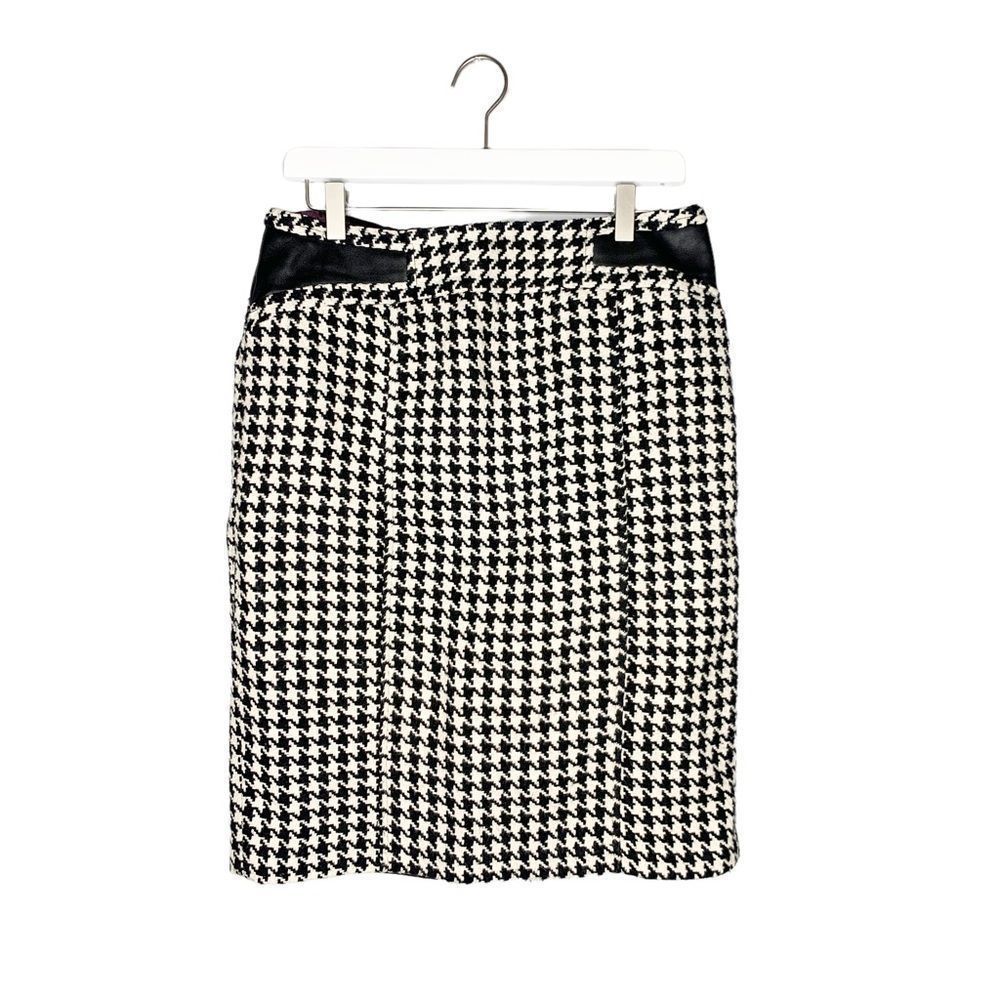 Dalia Collection Houndstooth Pencil Skirt
